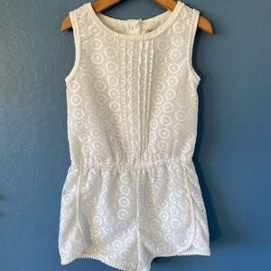 Genuine Kids (Size 5) WHITE Romper NEW NO TAGS